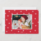 Moderne frohe Weihnachten 4 Foto Collage (Rückseite)