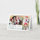 Moderne frohe Weihnachten 4 Foto Collage (Vorderseite)