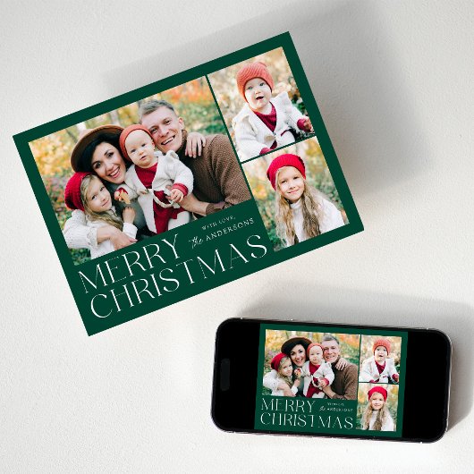 Moderne frohe Weihnachten 4 Foto Collage