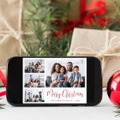 Moderne frohe Weihnachten 4 Foto Collage