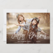 Moderne frohe Weihnachten 4 FOTO Gruß (Vorderseite)