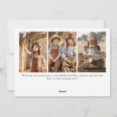 Moderne frohe Weihnachten 4 FOTO Gruß (Rückseite)