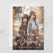 Moderne frohe Weihnachten 4 FOTO Gruß (Vorderseite)