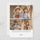 Moderne frohe Weihnachten 4 FOTO Gruß (Rückseite)