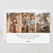 Moderne frohe Weihnachten 4 FOTO Gruß (Rückseite)