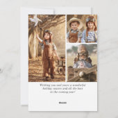 Moderne frohe Weihnachten 4 FOTO Gruß (Rückseite)