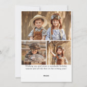 Moderne frohe Weihnachten 4 FOTO Gruß (Rückseite)