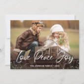 Moderne frohe Weihnachten 4 FOTO Gruß (Vorderseite)