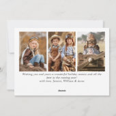 Moderne frohe Weihnachten 4 FOTO Gruß (Rückseite)