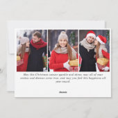 Moderne frohe Weihnachten 4 FOTO Gruß (Rückseite)