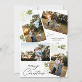 Moderne frohe Weihnachten 4 Foto Poinsettia (Vorderseite)