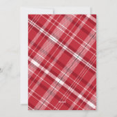 Moderne frohe Weihnachten 4 Foto Rot Kariert (Rückseite)