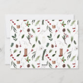 Moderne frohe Weihnachten 4 Foto Rote Typografie (Rückseite)