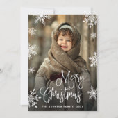 Moderne frohe Weihnachten 5 FOTO Gruß (Vorderseite)