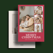 Moderne Frohe Weihnachten 5 Foto Rot