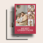 Moderne Frohe Weihnachten 5 Foto Rot