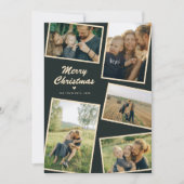 Moderne frohe Weihnachten 5 Foto Weihnachtskarte (Vorderseite)