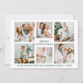 Moderne frohe Weihnachten 6 Foto Green Holiday Car (Vorderseite)