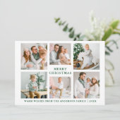 Moderne frohe Weihnachten 6 Foto Green Holiday Car (Stehend Vorderseite)