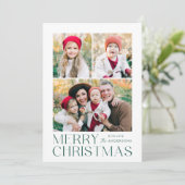 Moderne frohe Weihnachten 7 Foto Collage (Stehend Vorderseite)