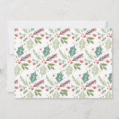 Moderne frohe Weihnachten Berry Foliage Zwei Foto (Rückseite)