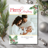 Moderne frohe Weihnachten | Berry Greenery 2 Foto