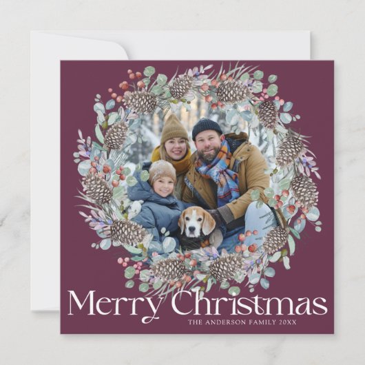 Moderne frohe Weihnachten Botanischer Kleider & Fo (Vorderseite)