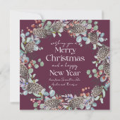 Moderne frohe Weihnachten Botanischer Kleider & Fo (Rückseite)