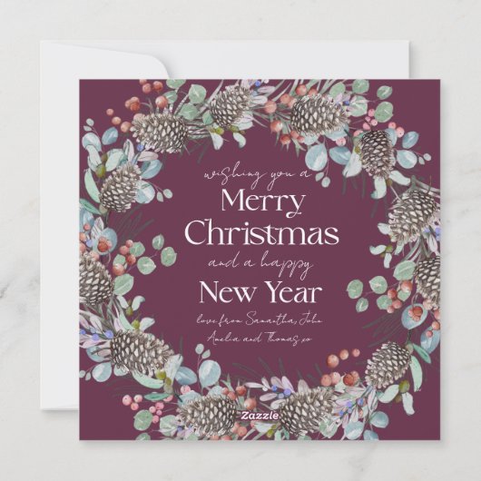 Moderne frohe Weihnachten Botanischer Kleider & Fo (Rückseite)