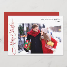 Moderne frohe Weihnachten ein FOTO Gruß