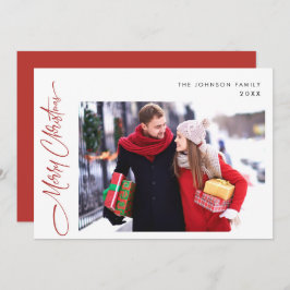 Moderne frohe Weihnachten ein FOTO Gruß