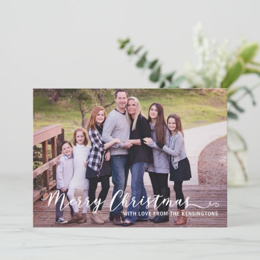 Moderne frohe Weihnachten Einfache Typografie (Stehend Vorderseite)