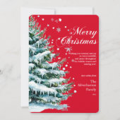 Moderne Frohe Weihnachten Elegante Schrift Schnee (Vorderseite)