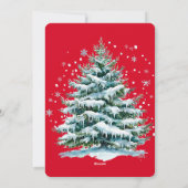 Moderne Frohe Weihnachten Elegante Schrift Schnee (Rückseite)