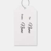 Moderne frohe Weihnachten entworfen Geschenkanhänger (Rückseite)