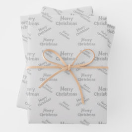 Moderne frohe Weihnachten entworfen Geschenkpapier Set