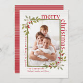 Moderne frohe Weihnachten | Farben der Saison (Vorne/Hinten)