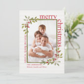 Moderne frohe Weihnachten | Farben der Saison (Stehend Vorderseite)