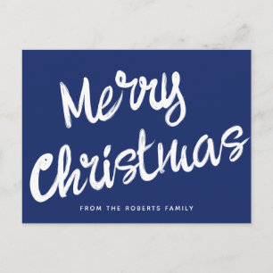 Moderne Frohe Weihnachten fette Schrift Postkarte