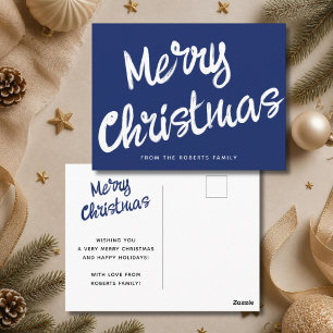 Moderne Frohe Weihnachten fette Schrift Postkarte