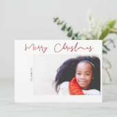 Moderne frohe Weihnachten Foto Peace Joy & Liebe (Stehend Vorderseite)