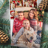 Moderne frohe Weihnachten fünf Fotos minimalistisc