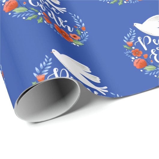 Moderne frohe Weihnachten Geschenkpapier (Rolleneckpunkt)