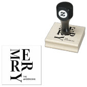 Moderne Frohe Weihnachten Gummistempel (Stempel)