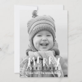 Moderne frohe Weihnachten | Handgeschriebene Fotok