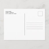 Moderne frohe Weihnachten Holly und Berries Postkarte (Rückseite)