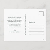 Moderne frohe Weihnachten kühne Blumenfamilie Name (Rückseite)