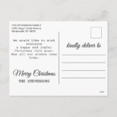 Moderne frohe Weihnachten kühne Blumenfamilie Name (Rückseite)