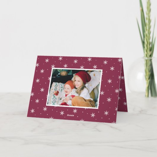 Moderne frohe Weihnachten Lila 4 Foto (Rückseite)