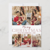 Moderne frohe Weihnachten Minimalistisch 5 Foto Ro (Vorderseite)